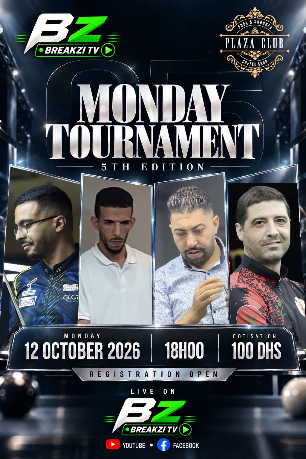 Official Monday Tournament 5th Edition poster, 12 October 2026